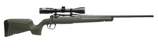 Compact and versatile bolt action rifle with scope and OD Green synthetic stock.